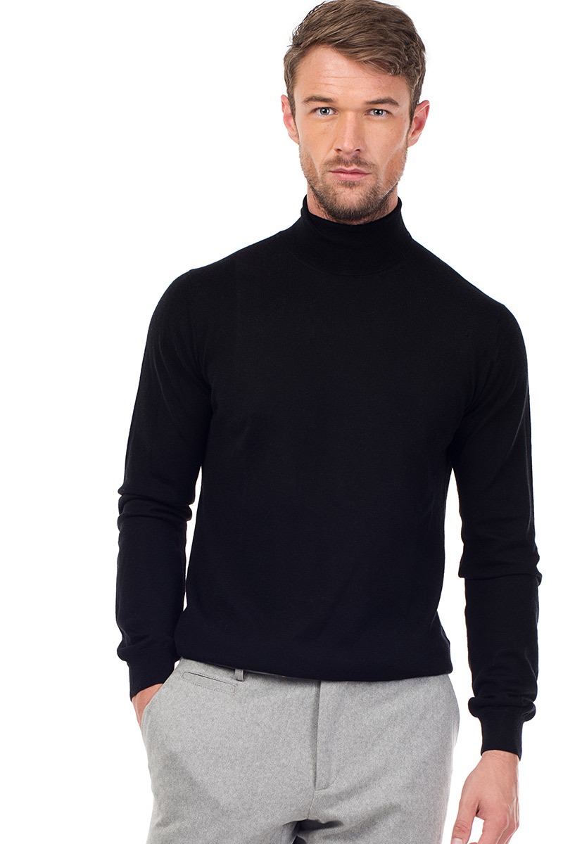 mens cashmere roll neck